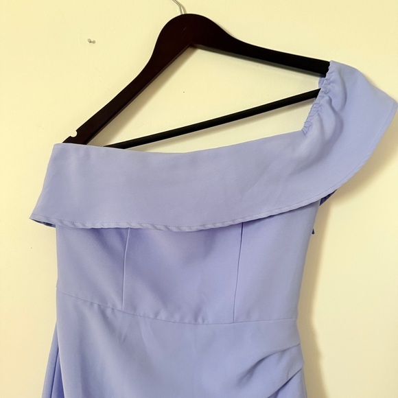 New NBD x Naven Lavender One Shoulder Draped Mini Dress Size Small - Picture 5 of 8